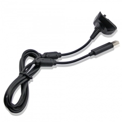Hot Selling 2 in 1 Play and Charge USB Cable with magnetic ring For XBOX 360 Controller With PP bag