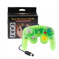 Wired Controller for Nintendo GameCube GC and Wii Console Classic Joypad  (Crystal Light Green)
