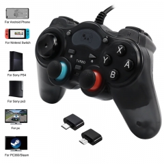 7 in1 Wired PC Game Controller Gamepad For PS3/PC360 Android Joystick with OTG Converter For Switch NS Support Steam Games