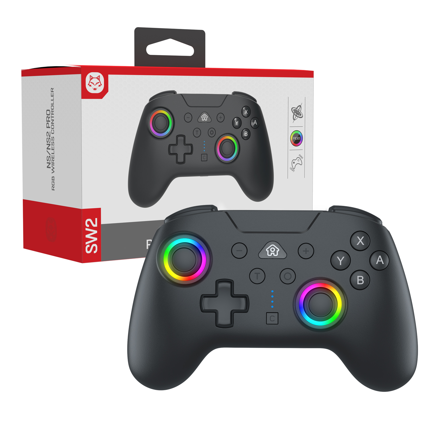Pro Controller Sw2 SW2/SW1 Pro RGB Breathing Lighting Wireless Controller,Game Controller